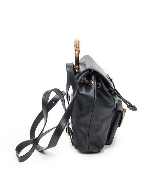 Gucci Mini Bamboo Backpack Navy Calfskin Leather main image 7
